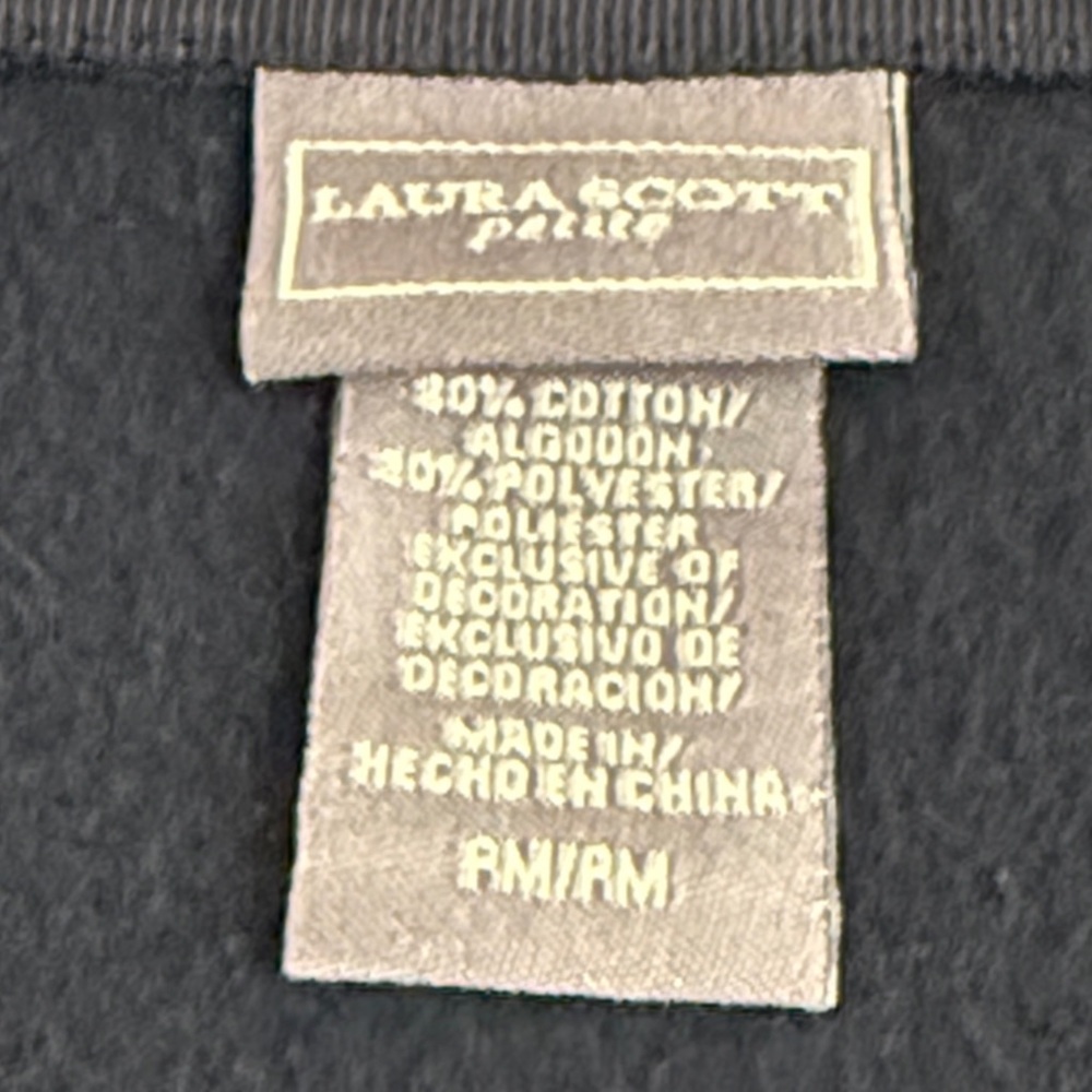 LAURA SCOTT PETITE Dark Blue Zip-Up Hoodie Jacket - Picture 3 of 5